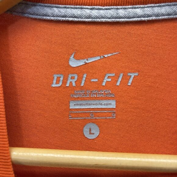 Nike Dri-FIT Shirt Men’s M Orange Athletic Short Sleeve Gym Training Outdoor - Picture 5 of 8